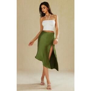 MICAS Basic Halter Neck Ruched Cami Top Beige - Size XXS